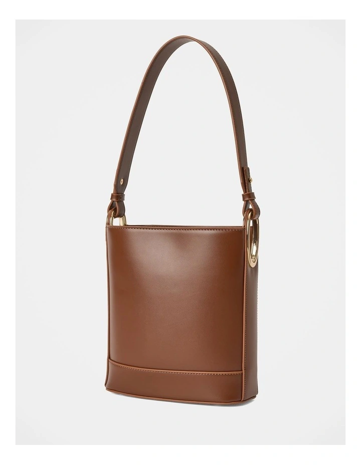 Odette Oval Hardware Bucket Bag in Brown image 3