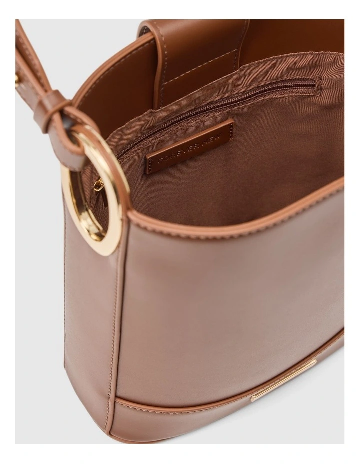 Odette Oval Hardware Bucket Bag in Brown image 3