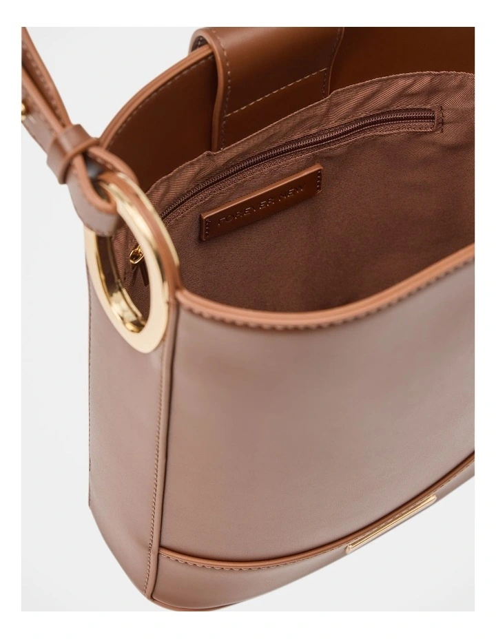 Odette Oval Hardware Bucket Bag in Brown image 4