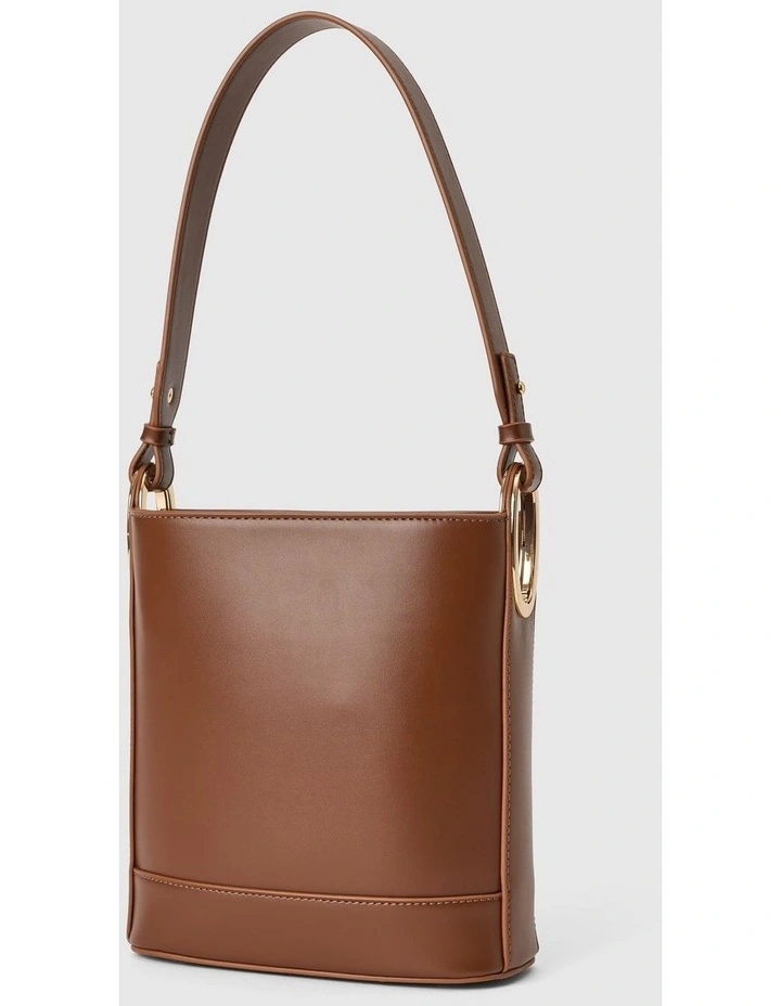 Odette Oval Hardware Bucket Bag in Brown image 4