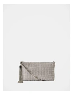 Keisha Soft Sparkle Clutch in Silver