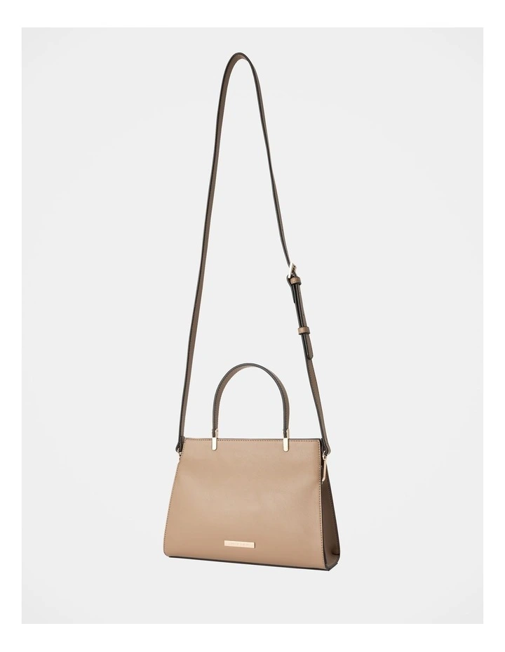 Lara Small Lady Top Handle Bag In Beige image 2