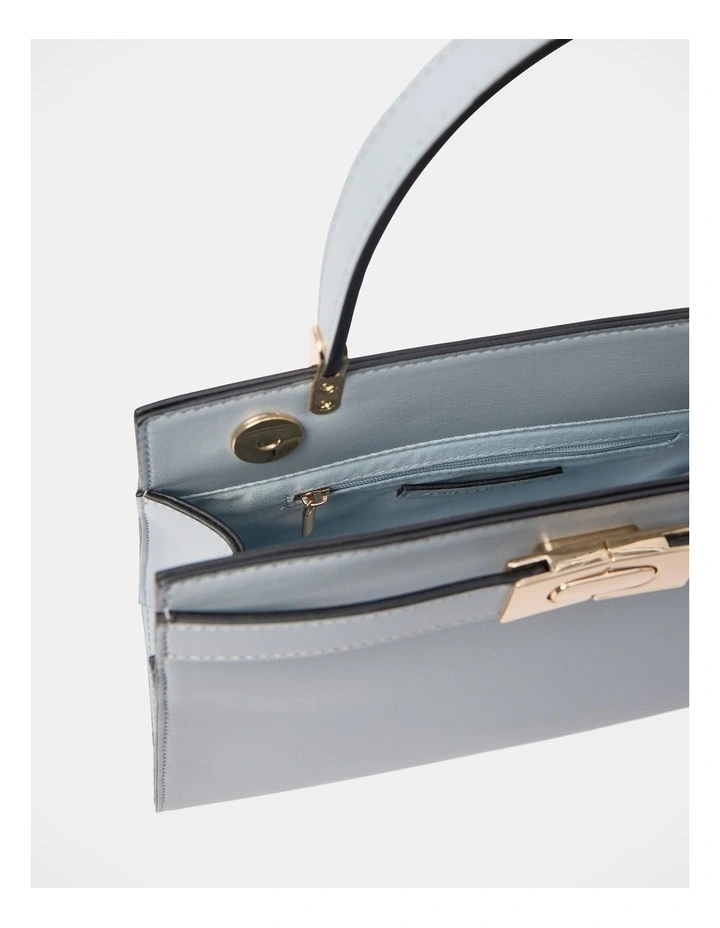 Lara Small Lady Top Handle Bag In Blue image 3