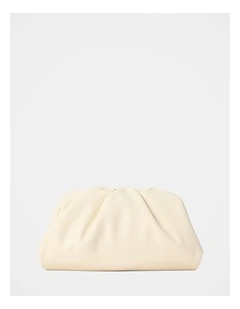 Zayla Soft Clutch Bag in Cream