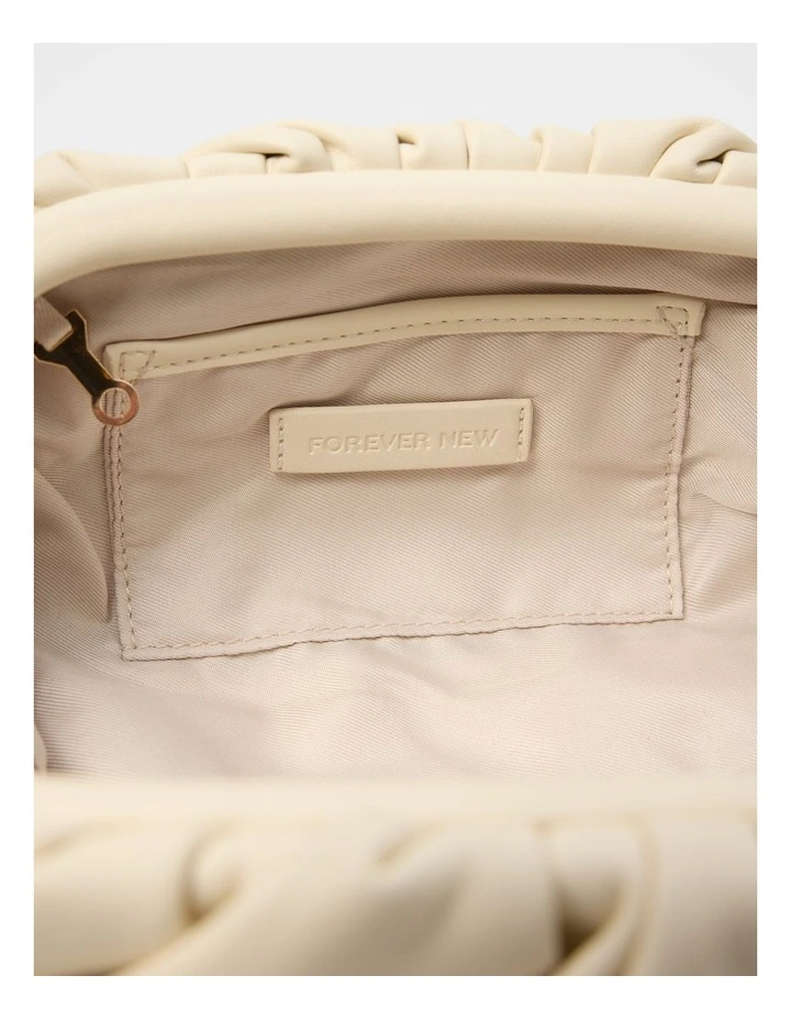 Zayla Soft Clutch Bag in Cream image 3
