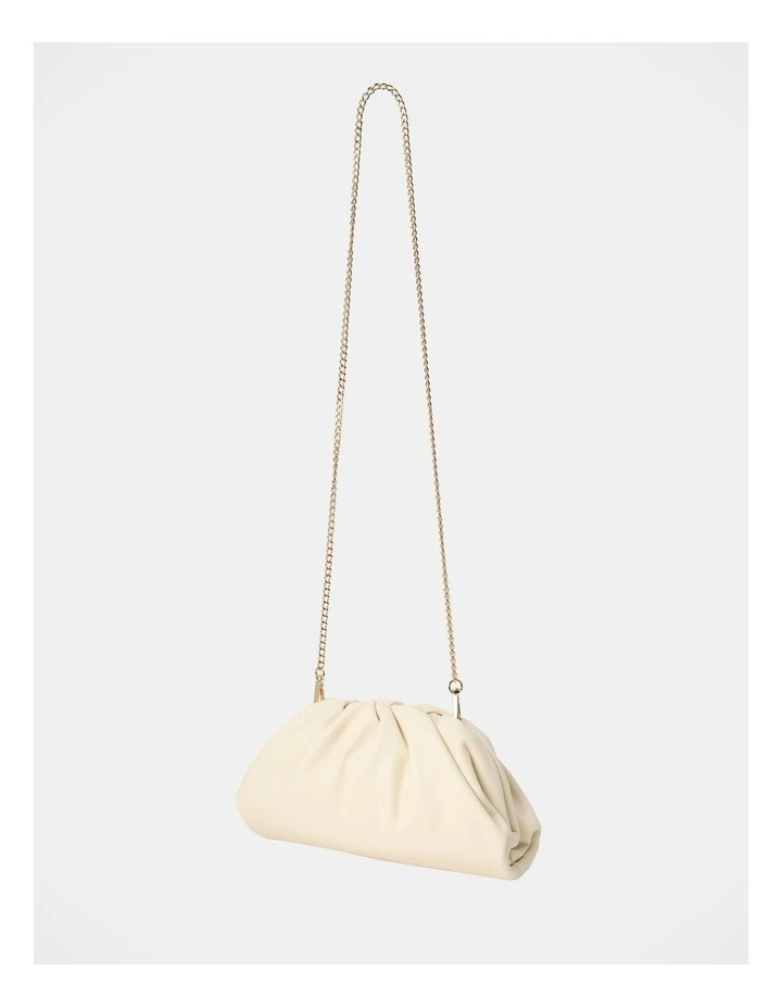 Zayla Soft Clutch Bag in Cream image 4