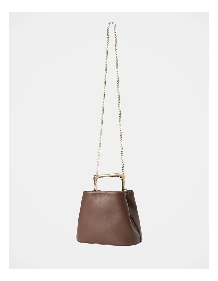 Martha Metal Handle Bag in Brown image 2