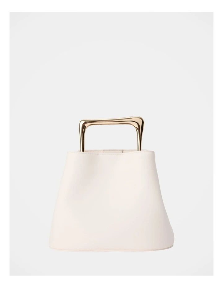 Martha Metal Handle Bag in White image 1