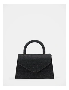 Georgia Sparkle Top Handle Bag in Black
