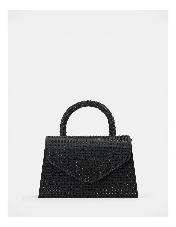 Georgia Sparkle Top Handle Bag in Black image 1