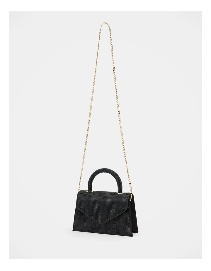 Georgia Sparkle Top Handle Bag in Black image 4
