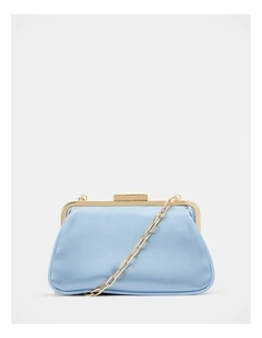 Joanna Chain Clutch Bag in Blue