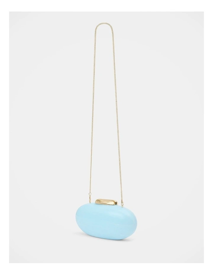 Peyton Oval Hardcase Clutch in Blue image 2