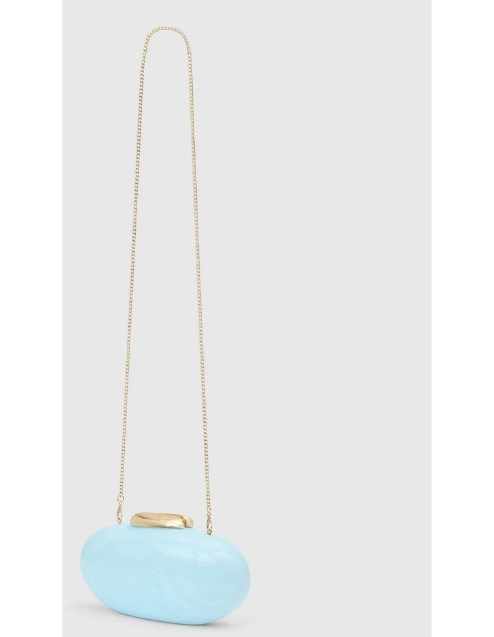 Peyton Oval Hardcase Clutch in Blue image 2