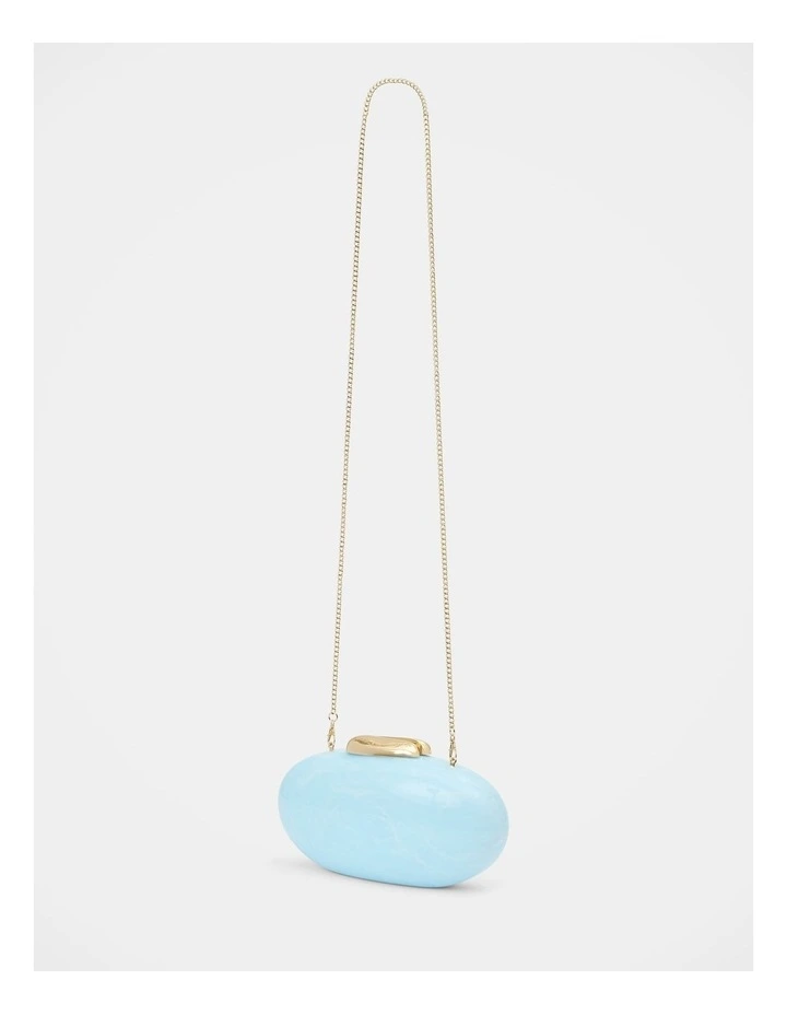 Peyton Oval Hardcase Clutch in Blue image 4