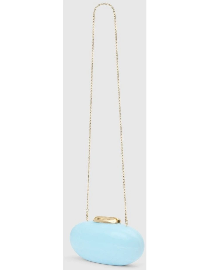 Peyton Oval Hardcase Clutch in Blue image 4