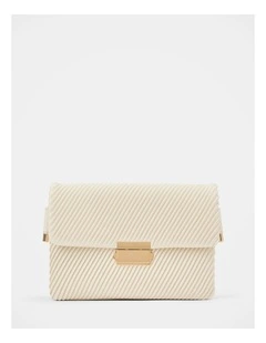 Philippa Pleat Shoulder Bag in Cream