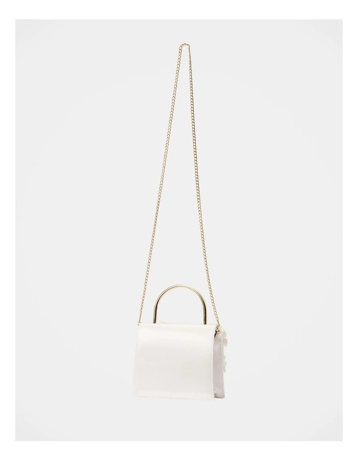 Fifi Flower Top Handle Bag in White image 2