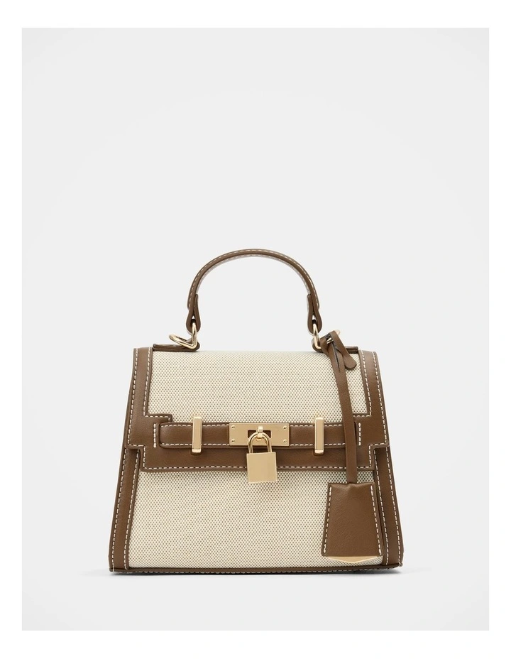 Laurel Lock Top Handle Bag in Brown image 1