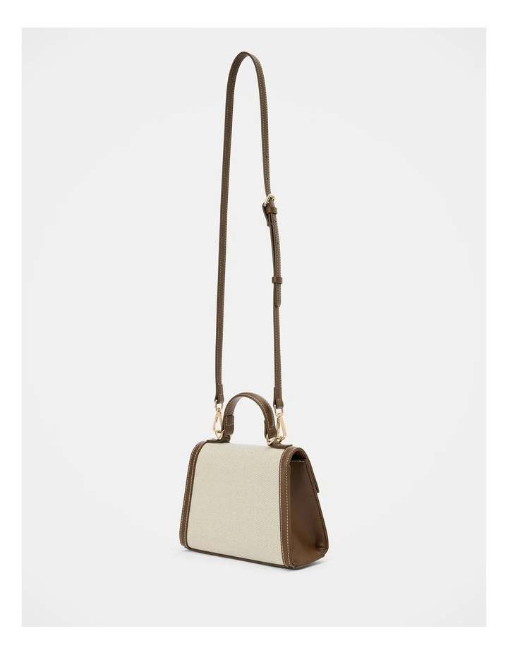 Laurel Lock Top Handle Bag in Brown image 2