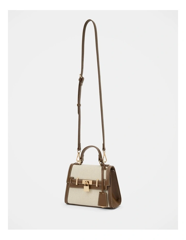 Laurel Lock Top Handle Bag in Brown image 4
