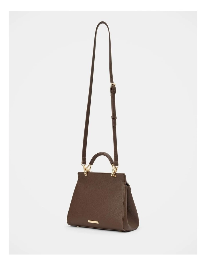 Tabitha Lock Top Handle Bag in Chocolate image 2