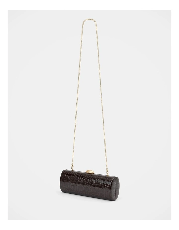 Adeline East West Hardcase Clutch in Chocolate image 4