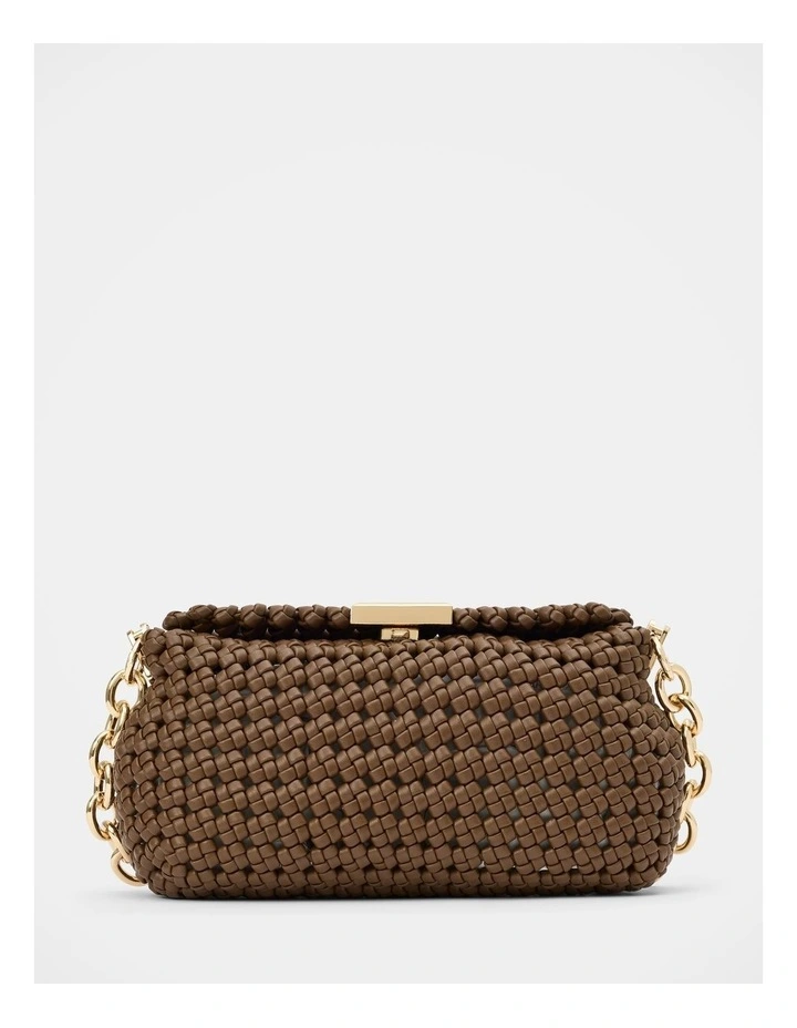 Teagan Weave Chain Bag in Brown image 1