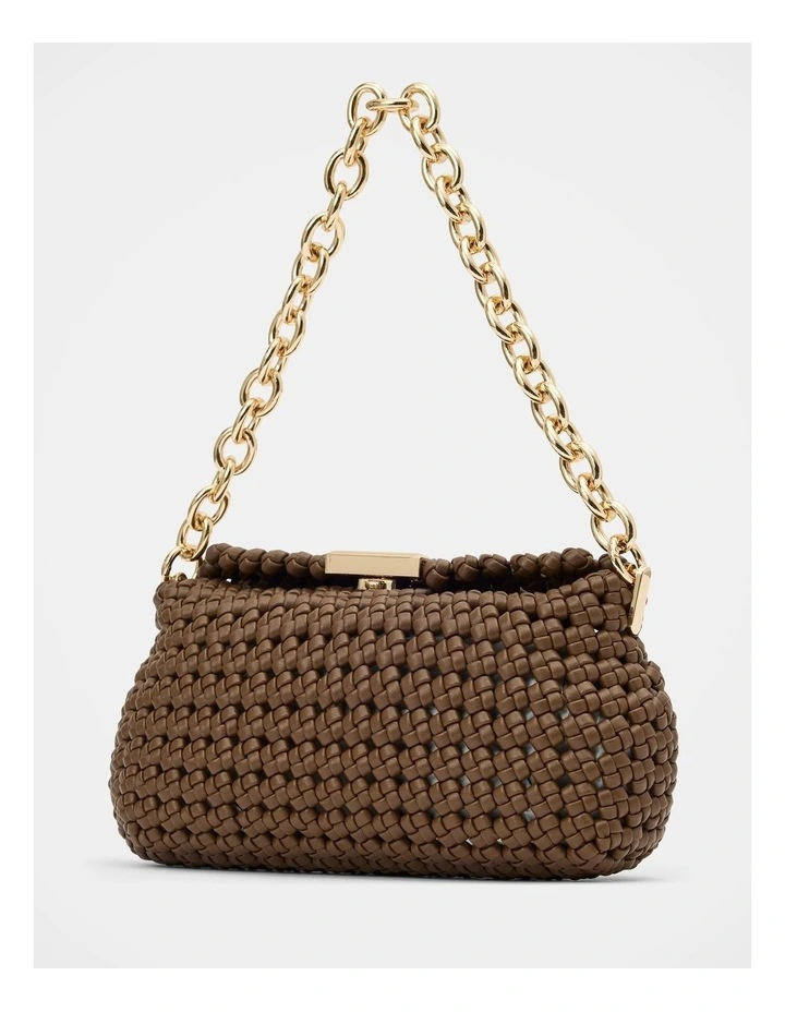 Teagan Weave Chain Bag in Brown image 4