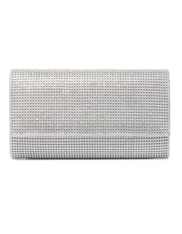 Hannah Heatfix Foldover Clutch In Silver