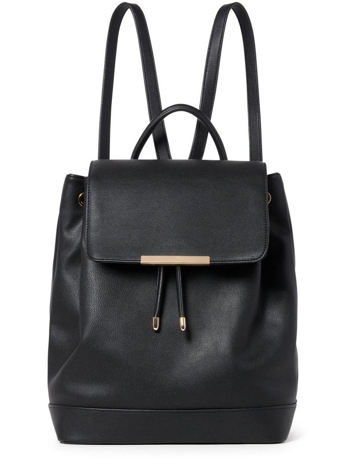 black leather backpack handbolsa