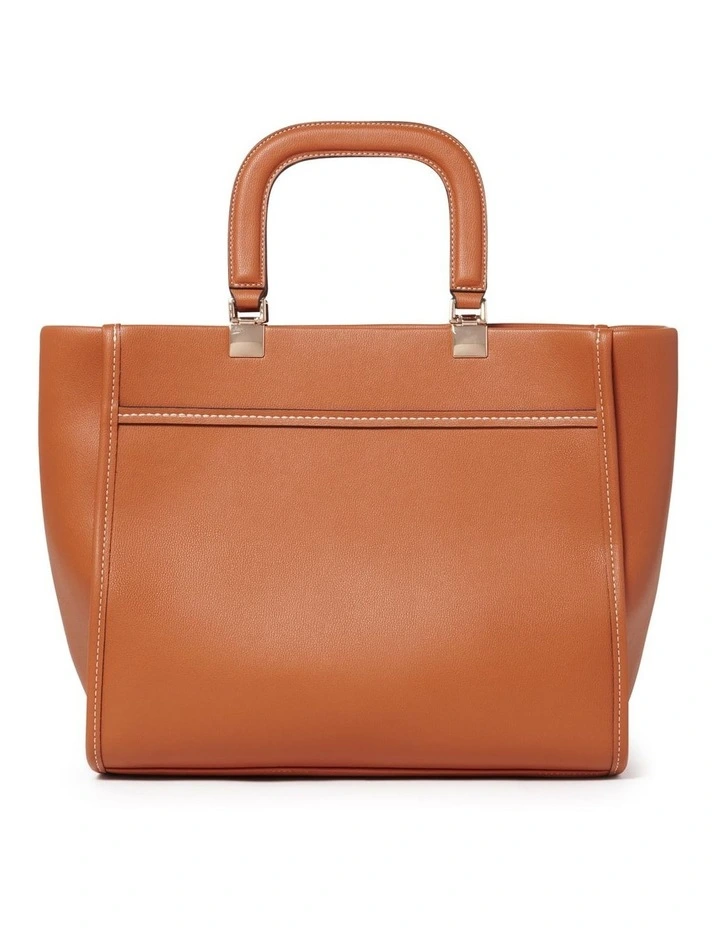Lena Casual Square Tan Tote Bag image 3