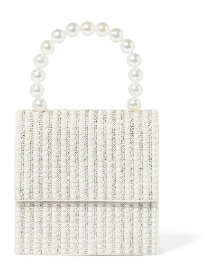 Sydney Pearl Top Handle Mini Bag in Ivory image 1