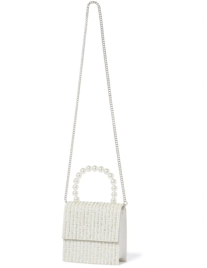 Sydney Pearl Top Handle Mini Bag in Ivory image 2