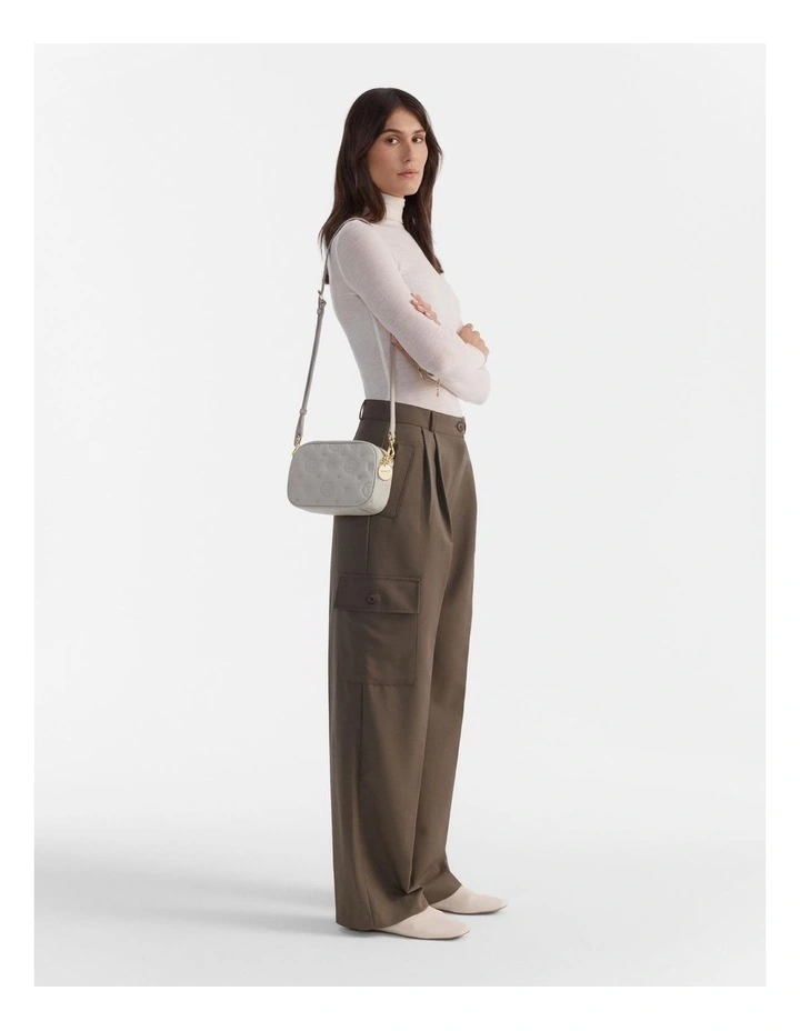 Flashback Leather Crossbody Bag in Oyster image 4