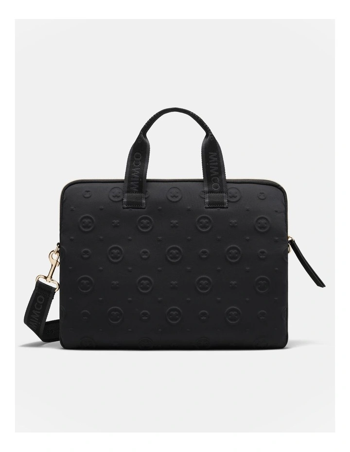 Flashback Neoprene Laptop Crossbody Bag in Black Light Gold image 5