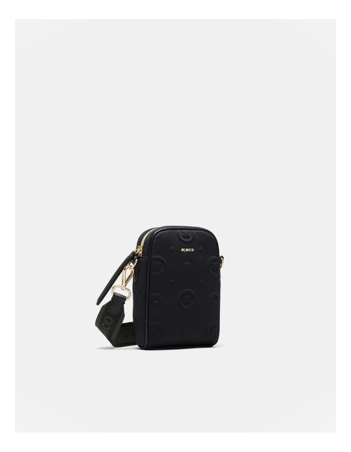 Flashback Neoprene Phone Crossbody Bag in Black Light Gold image 3