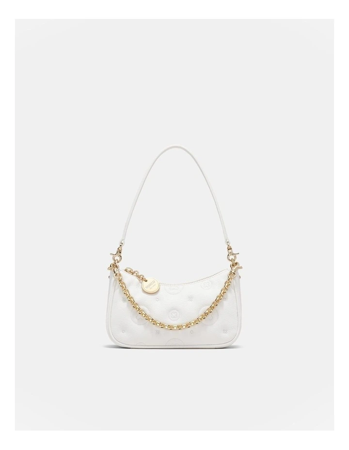Flashback Leather Mini Shoulder Bag in White image 1
