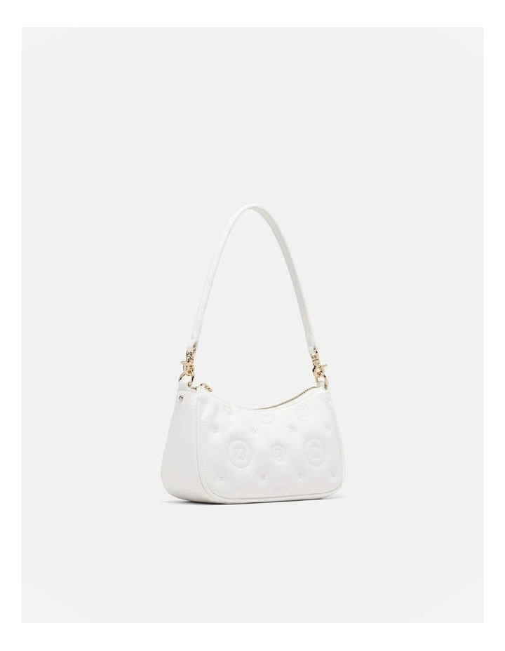 Flashback Leather Mini Shoulder Bag in White image 3