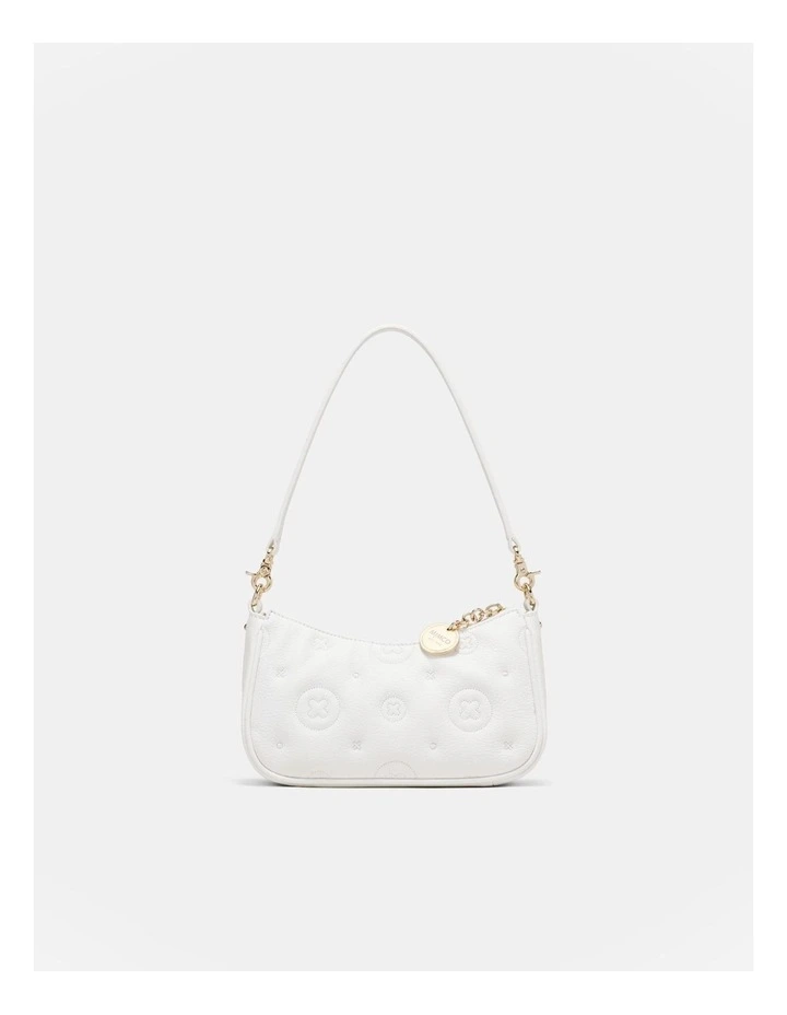 Flashback Leather Mini Shoulder Bag in White image 5