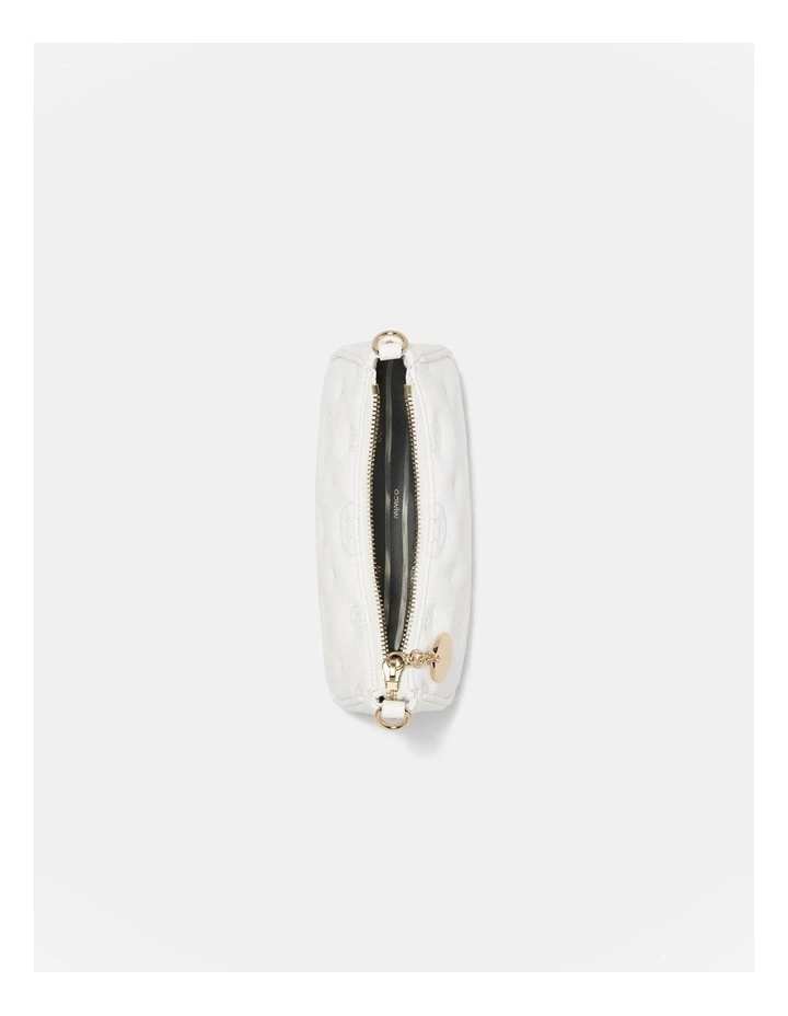Flashback Leather Mini Shoulder Bag in White image 7