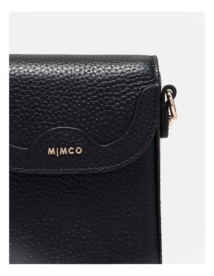 Mimco Jett Phone Crossbody Bag in Black Light Gold MYER