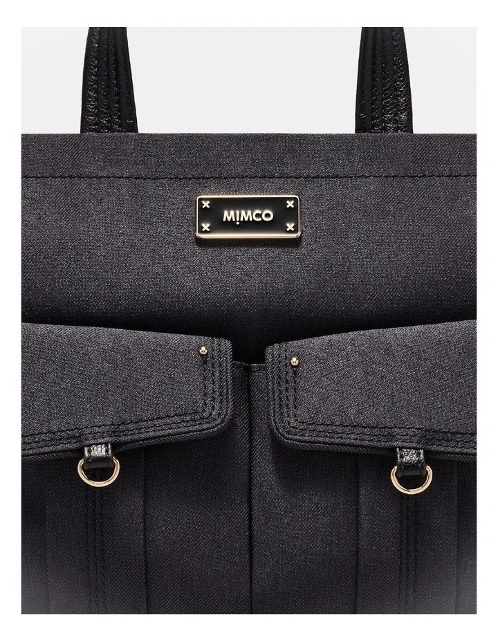 Utility Tote Bag in Black Light Gold image 6