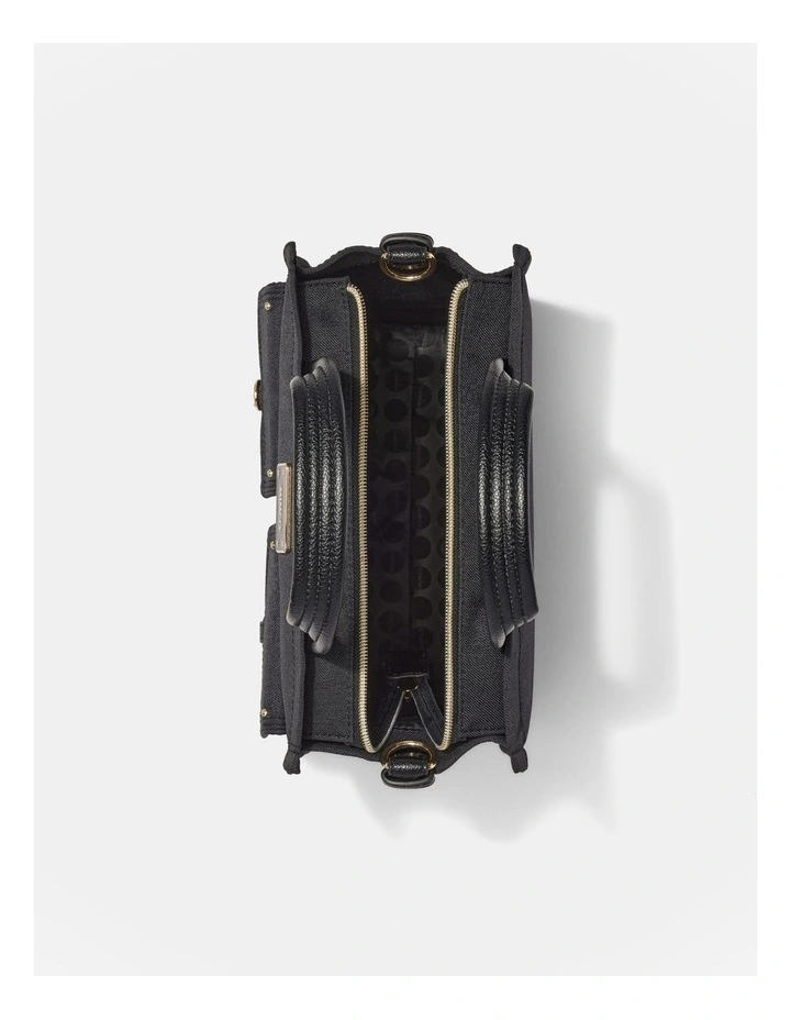 Utility Tote Bag in Black Light Gold image 7