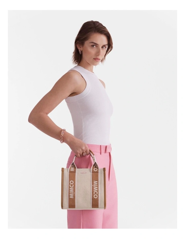 Stevie Mini Tote Bag in Natural Caramel image 2