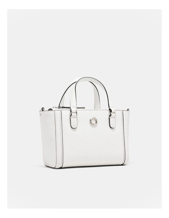 Orbit Mini Tote Bag in White image 3