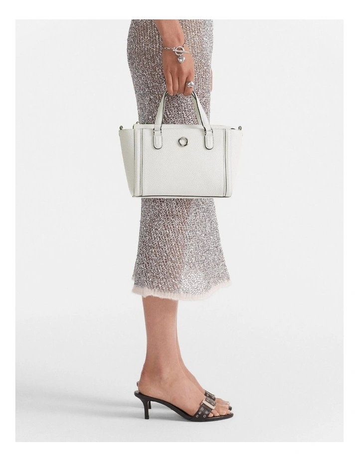 Orbit Mini Tote Bag in White image 4