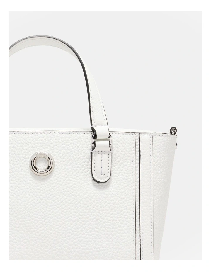 Orbit Mini Tote Bag in White image 6