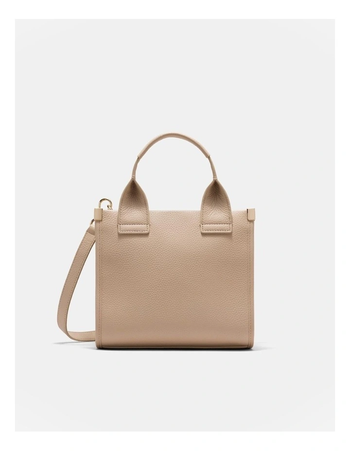 Patch Leather Mini Tote Bag in Waffle image 5