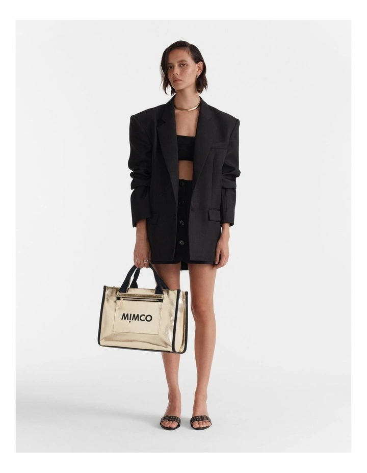 Patch Tote Bag in Light Gold image 2